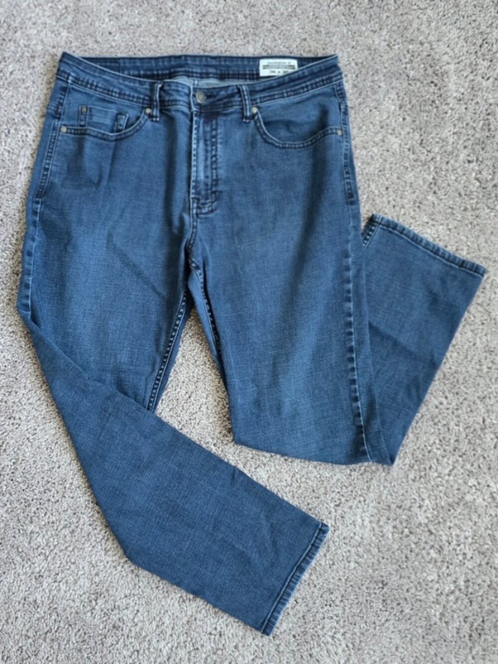 Buffalo David Bitton Jackson X Straight Leg Mens 36x30 Blue Stretch Denim